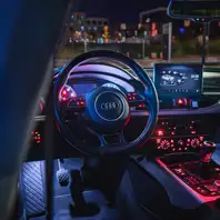 Innenansicht vom Cockpit im Audi A6